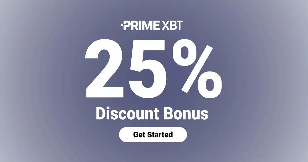 Earn Monday 25% Forex Discount Bonus by PrimeXBT